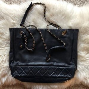 Vintage CHANEL Shoulder Bag, Navy